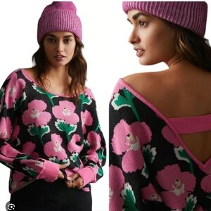 Daily Practice Oversized Floral Sweater Mediun